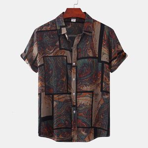 T-shirts pour hommes été hawaïen à manches courtes imprimé chemise vintage lâche et respirant vêtements surdimensionnés luxe Y2k Reserva Camisa Dazn 230715