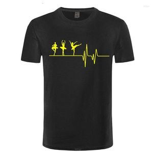 T-shirts pour hommes Summer Heartbeat Ballet Men Hommes à manches courtes Coton Fashion Dance drôle Dance T-shirts Men / Femme TEE TOPS