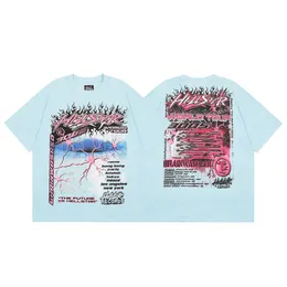 T-shirts pour hommes Summer Hellstar Neuron Tour Shirt Hommes Femmes T-shirt à manches courtes T-shirt imprimé surdimensionné