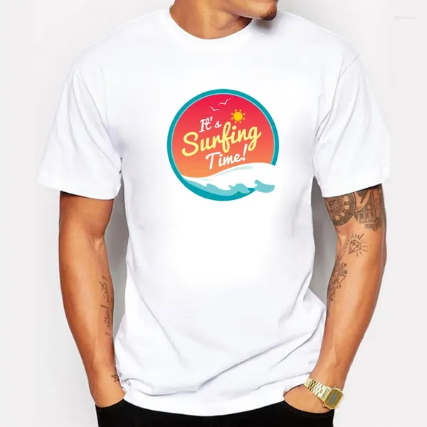 T-shirts pour hommes vacances d'été à manches courtes vêtements soleil palmier T-shirts surf décontracté top T-Shirts