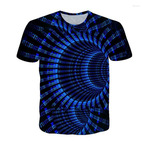 T-shirts pour hommes Summer It Abstract Graphics Fantasy Hommes T-shirts Casual Print Hip Hop Tees Personnalité Col rond Tops à manches courtes