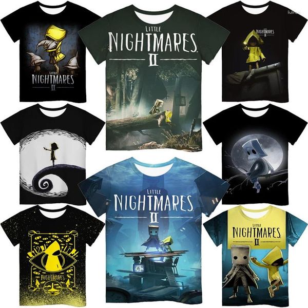 Camisetas para hombres Summer Kids 3d Printing Little Nightmares 2 Niños Camisetas de anime de dibujos animados para niños adolescentes para niños pequeños Camiseta