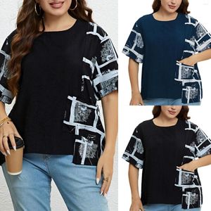 Heren T-shirts zomer grote maat onregelmatige print zak losse rust coltrui crop top