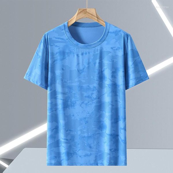 T-shirts pour hommes été Lce soie séchage rapide T-shirt pour hommes mince décontracté gros manches courtes grande taille 12XL 11XL 10XL 9XL 8XL 7XL