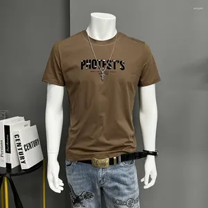 T-shirts pour hommes T-shirts d'été T-shirts à manches courtes mâles minces plus taille 5xl Vêtements de cou rond