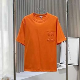 T-shirts pour hommes Summer Loewee Tshirt High Version Lowe Brand Designer manches courtes et col rond pur coton mat porter confort Lowewe Top 414
