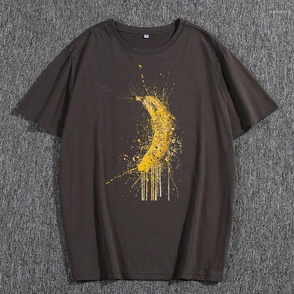 Camisetas para hombre, camiseta de verano para hombre, camiseta de algodón de manga corta con estampado de plátano, ropa informal con imágenes a la moda, camiseta diaria Regular para hombre