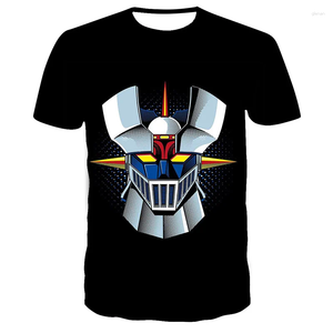 T-shirts pour hommes Summer Mazinger Z T-shirts Anime Robot 3D Imprimer Streetwear Hommes Femmes Mode Chemise surdimensionnée Harajuku Tees Vêtements