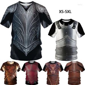 T-shirts pour hommes été Style médiéval héros armure impression 3D T-shirt sweat Halloween Cosplay Costume