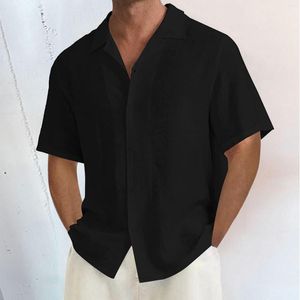 T-shirts pour hommes Été Cardigan à manches courtes pour hommes Plage Casual Hommes Mens Pack Mock Long Sleeves