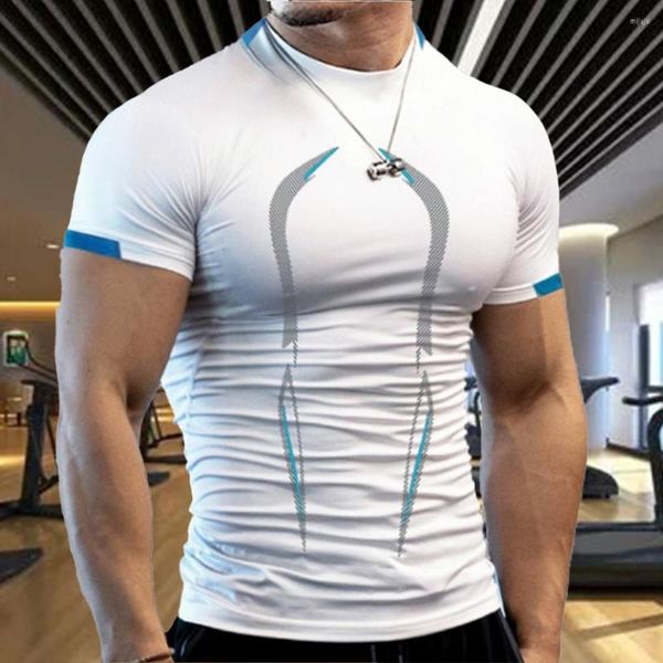 Camisetas para hombre Camiseta de manga corta de verano para hombre, camisetas deportivas para correr, gimnasio, camisetas musculosas, camisetas informales de entrenamiento de gran tamaño de alta calidad