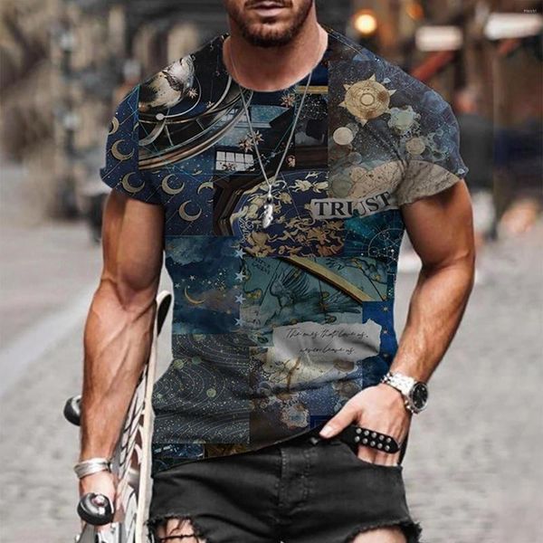 T-shirts pour hommes Hommes d'été et femmes Casual Col rond T-shirt à manches courtes Flamme Moto Diable Crâne Tendance de la mode Impression 3D