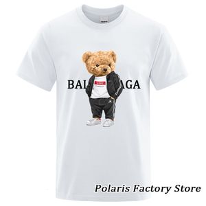 T-shirts pour hommes été hommes dessin animé ours marque de luxe t-shirt surdimensionné à manches courtes t-shirts décontracté haut ample Y2k 230701