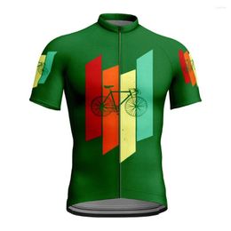 Camisetas para hombres Verano Hombres Ciclismo Jersey Camisa de bicicleta Pro Ropa de carretera Uniforme de bicicleta de montaña Ropa corta de secado rápido