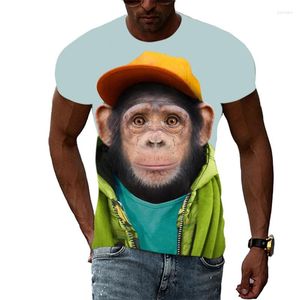 T-shirts hommes été hommes drôle singe graphique mode tendance personnalité 3D imprimé t-shirts hip hop haruku décontracté streetwear haut