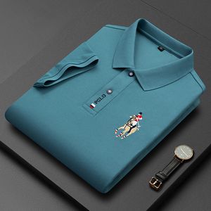 T-shirts masculins Summer Men Polo Mode Brand Affaire Bouton décontracté Bouton Luxury Luxury T-shirt à manches courtes Vêtements masculins 230419