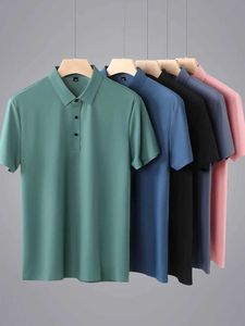 T-shirts masculins Summer Men Polo 2024 Nouveau T-shirt classique court t souffle T-shirt en nylon sec et t-shirt plus taille 8xl H240508