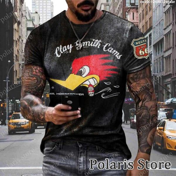 Camisetas de verano para hombre, camiseta Clay Smith Cams con estampado de carreras de motos, ropa de calle de gran tamaño, chándal informal de manga corta, camisetas Vintage