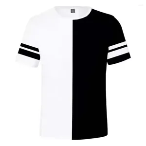 T-shirts pour hommes Été Hommes Chemise Mode Casual Femmes Couple 3D Imprimé Noir Blanc Enfants Garçon Fille Unisexe T-Shirts Tops Tees