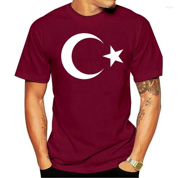 Hommes t-shirts été hommes à manches courtes T-shirt turquie turc islamique musulman drapeau T-shirt Hip Hop t-shirts Streetwear