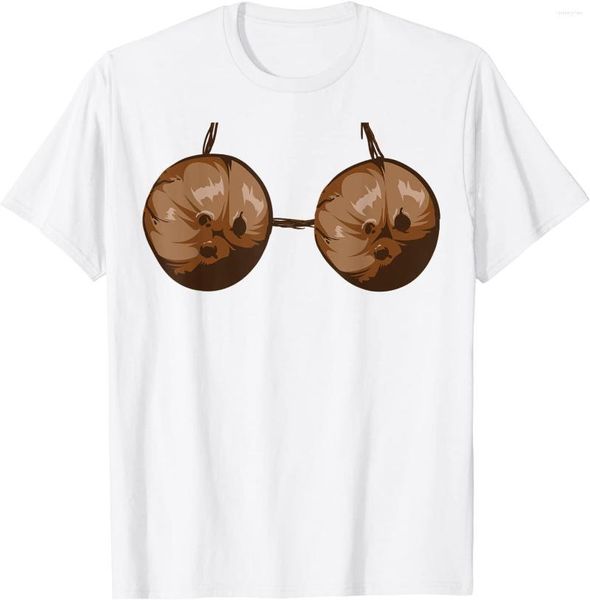 T-shirts pour hommes T-shirt d'été pour hommes T-shirt de noix de coco Bra Costume d'Halloween Chemise drôle de tenue cadeau de haute qualité coton vêtements à manches courtes