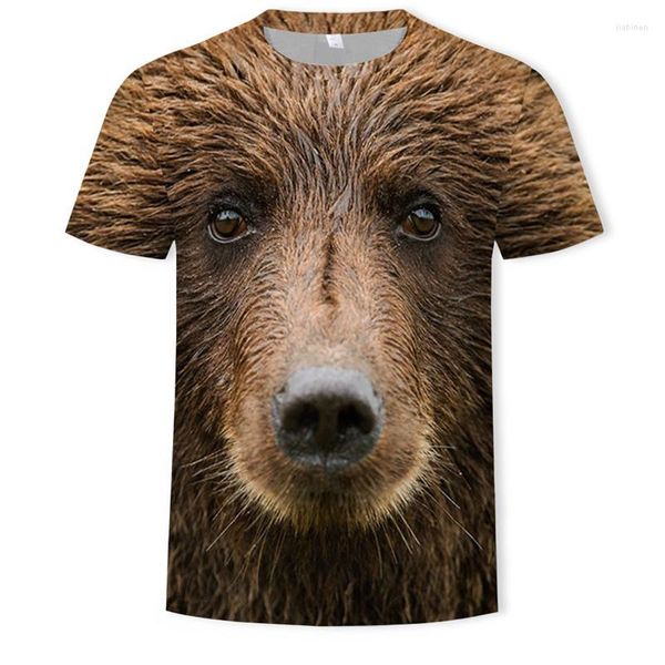 Camisetas de verano para hombre, camisetas con estampado 3D de animales y monos, camiseta de manga corta con diseño divertido de barriguita, camisetas informales, ropa