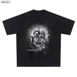 T-shirts pour hommes Été Hommes T-shit Harajuku Vintage T-shirt Hommes Femmes Meilleure Qualité Tissu Lourd Punk Lâche Tee Tops Manches Courtes noir S-4XL L230520 L230520