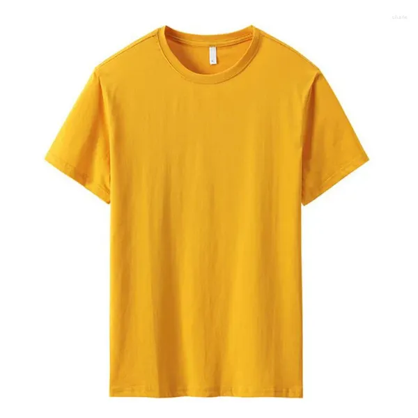 Camisetas para hombre, camiseta de algodón amarilla de verano para hombre, camiseta de manga corta de talla grande 6XL 8XL 9XL, camisetas informales para el hogar, camiseta negra holgada de gran tamaño 70