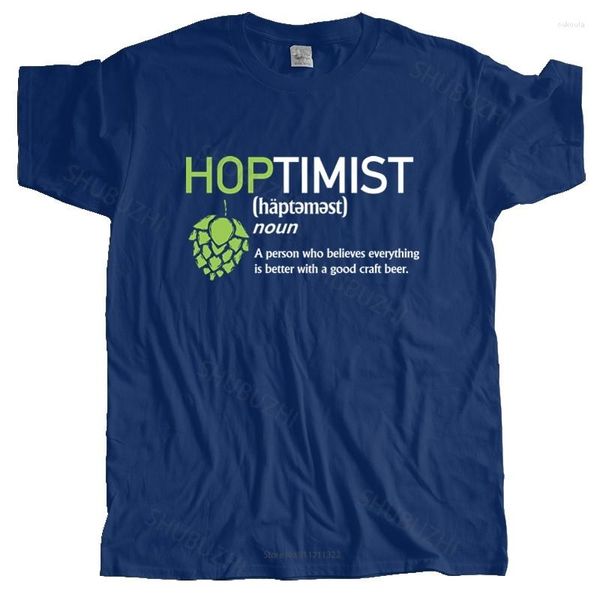 Camisetas de verano para hombre, camiseta negra con definición de Hoptimist para cervecero y amante de la cerveza artesanal, camiseta de algodón para hombre