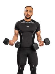 T-shirts pour hommes Été Hommes Boxe T-shirt à manches courtes Jujutsu Top Rashguard Vêtements Vêtements de lutte Séchage rapide Vêtements de sport légers J240330