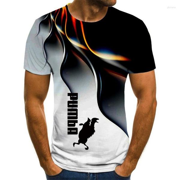 T-shirts pour hommes été hommes T-shirts décontractés de haute qualité imprimé en 3D marque t-shirt classique mâle quotidien sport course à manches courtes hauts frais