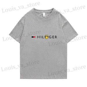 T-shirts voor heren zomerheren katoen t-shirt minimalistische bovenste t-shirt heren mode brief korte sleve kleding harajuku strt kleding t240419