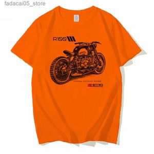 T-shirts masculins T-shirts d'été T-shirt surdimensionné Classic Motorcycle Retro R100 RS T-shirt de cyclisme Hip-Hop Boy Casual Hip-Hop Q240426
