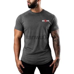 T-shirts pour hommes Été Hommes à manches courtes T-shirt Running Marathon shirt Pour Homme Gym Fitness Vêtements Élastique Sports Workout Vêtements J230705