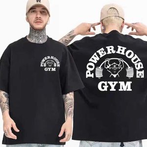 T-shirts voor heren zomerheren t-shirt gym fitness mannelijke training workout top korte slev katoenen comfort strmar oversized t shirt heren kleding h240506