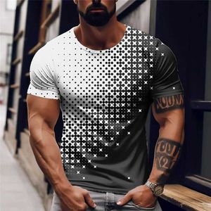 T-shirts masculins T-shirt d'été t-shirt surdimensionné Top Contrast Print Slim Fit Punk Punk Sleeve Casual Men Clothing Designer Streetwearl2425