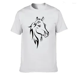 Camisetas para hombre Camisetas de verano para hombre Moda Caballo fino Impreso Hipster Camiseta Alta calidad O-cuello Manga corta Algodón Camisetas casuales Tallas grandes