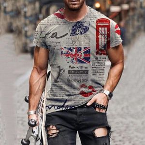 Camisetas de verano para Hombre, camiseta para Fitness, ropa de gimnasio, estampado de bandera americana para Hombre, ropa de calle Vintage de manga corta, Camisas para Hombre