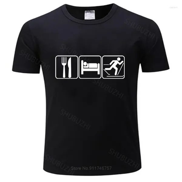 T-shirts pour hommes été hommes T-Shirt manger sommeil Ski Ski alpin-country Xc T-Shirt hommes unisexe adolescents dessus frais taille européenne