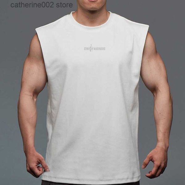 T-shirts pour hommes Summer Mesh Mens Workout Tank Top Bodybuilding et Fitness Singlets Quick Dry Vest Gym Vêtements Muscle Sleeveless Shirt T230601