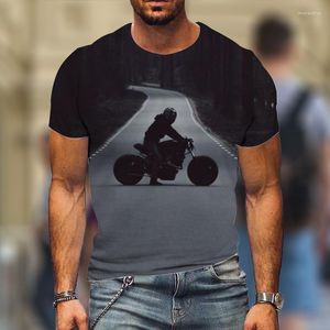 Heren t shirts zomer motorfiets racer grafisch 3D printing heren t-shirt cool mode casual straat oversized xxs-7xl