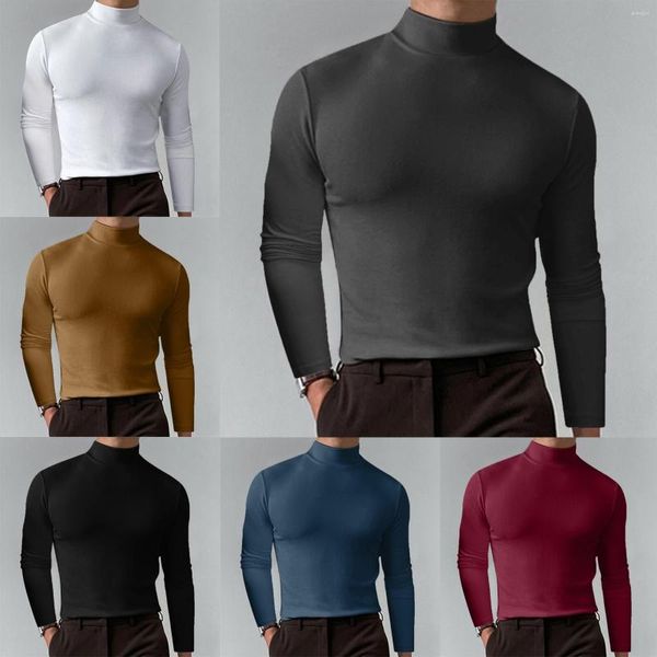 T-shirts pour hommes Été Multifonctionnel Col Haut T-shirt Skiny Séchage rapide Respirant Hommes Courir Sport À Manches Longues Vêtements Mâle Femme