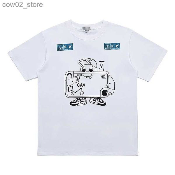 T-shirts pour hommes Été Nouveau arrivé Cav Empt T-shirt Robot Imprimer Hommes et femmes Blanc Extérieur All-Match CAVEMPT Manches courtes C.E Top Tee Q240201