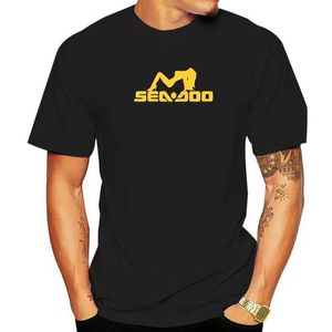 T-shirts voor heren zomer nieuwe klassieke zee doo seadoo motorfiets zwart grappig patroon o-neck ultra fijn katoen klassiek t-shirt J240419