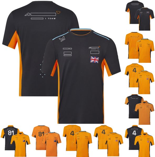 T-shirts pour hommes Été Nouveau T-shirt de l'équipe F1 2024 Polo de course de pilote Formule 1 Site officiel Même jaune noir T-shirts à manches courtes Polos 5J89