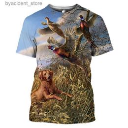T-shirts hommes Été nouvelle mode hommes T-shirt 3D imprimé chasse roseau camouflage T-shirt rue vêtements de sport rue à manches courtes surdimensionné L240304