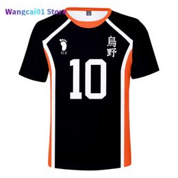 Camisetas de hombre novedad de verano Hinata Shoyo Shadow Mountain Tobio camiseta Cosplay disfraz Karasuno Club Volyball adultos hombres niños Top 2021 Anime 0228H23