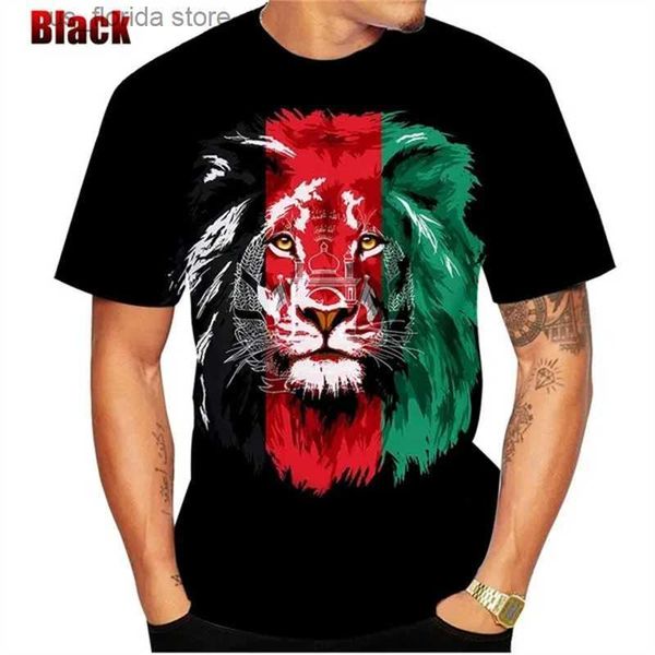 T-shirts pour hommes Été Nouveau style Afghanistan Drapeau Impression 3D T-shirt Hommes et femmes Vêtements O Cou Court Slve Tops Strtwear T-shirt T Y240315