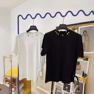 T-shirts pour hommes Design de niche d'été avec bracelet de tissu latéral T-shirt à manches courtes à manche