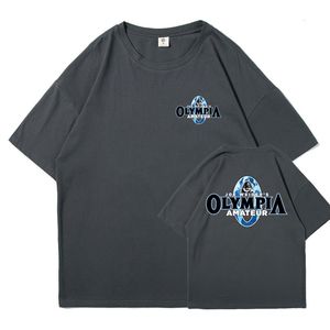 Camisetas de hombre Verano OLYMPIA Hombres Gimnasios 100% Algodón Camiseta de manga corta Hombres Causal O-cuello Camisetas básicas Hombre Tops de alta calidad Ropa 230503